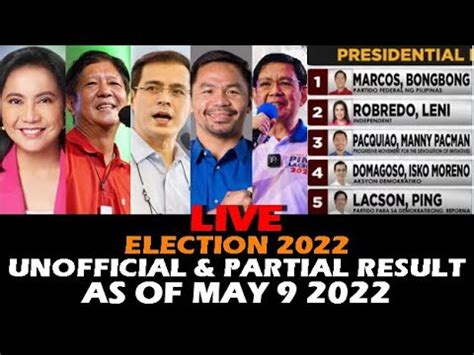 gma halalan 2022|LIVE ELECTION 2022 PARTIAL & UNOFFICIAL VOTE COUNT .